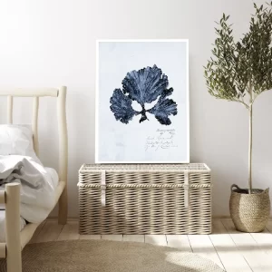 cuadro coral azul impreso en canvas