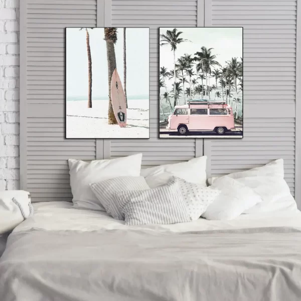 low-cost-cuadro-decoracion-dormitorio-surf-furgon